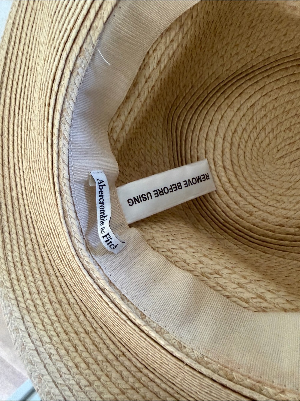 Abercrombie & Fitch Wide Brim Straw Sun Hat - Beige - Picture 2 of 3